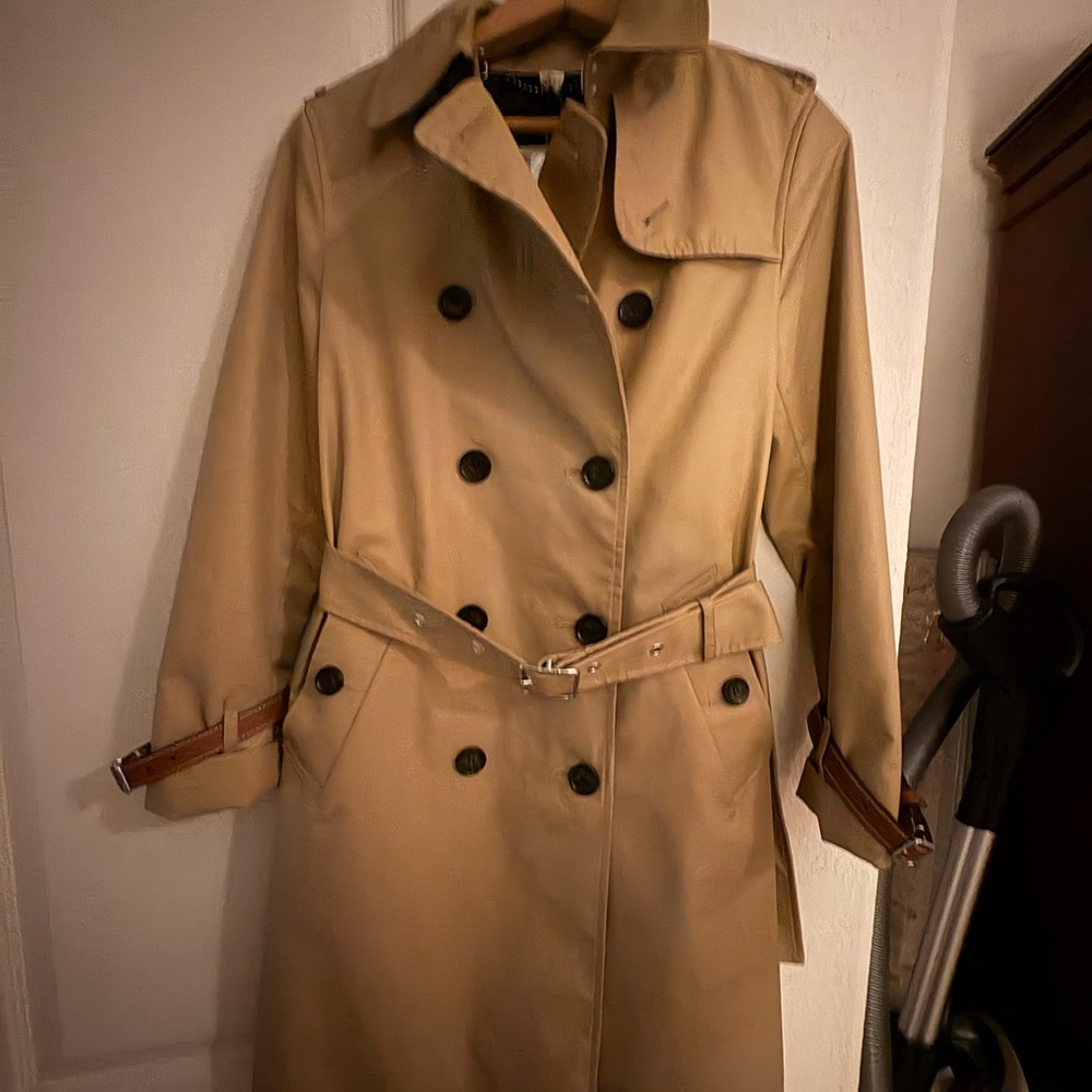 Coach Camel Double-Breasted Trench Coat - Picture 7 of 8